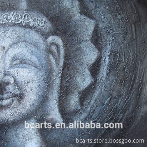 Classical Black And White handmade buddha oil painting